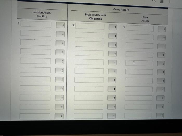 the actuary. Question 3 of 8 Items Balance, Jan. 1, 2025 Service