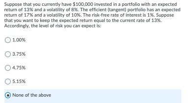 Statement l: Diversification is the process of removing systematic risk from a
