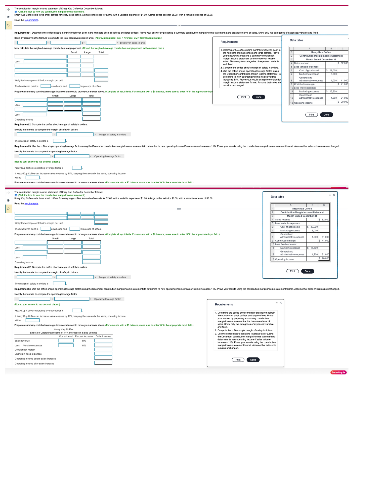  Read the reguirements. Begin by identifying the formula to compute the