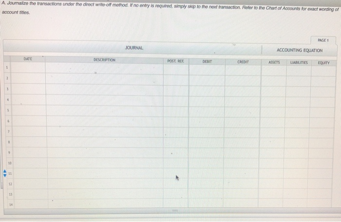 remaining balance as uncollectible. 16 Received the $8,390 from Kathy Quantel, whose