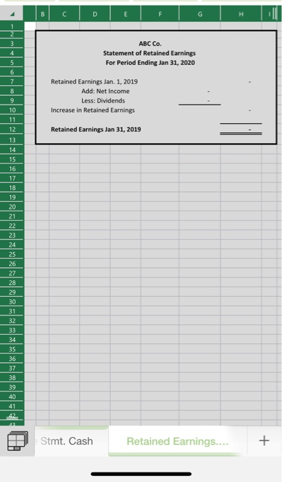 b. C. d. . e. ABC Co. had the following transactions during