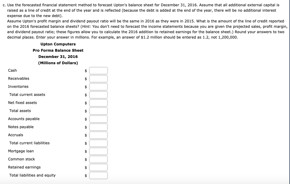 and Ratios Upton Computers makes bulk purchases of small computers, stocks them