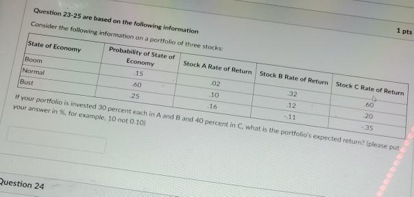  also need the standard deviation Question 23-25 are based on the