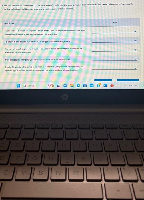  complete dofinitions, but there is only one possibie answer for ach