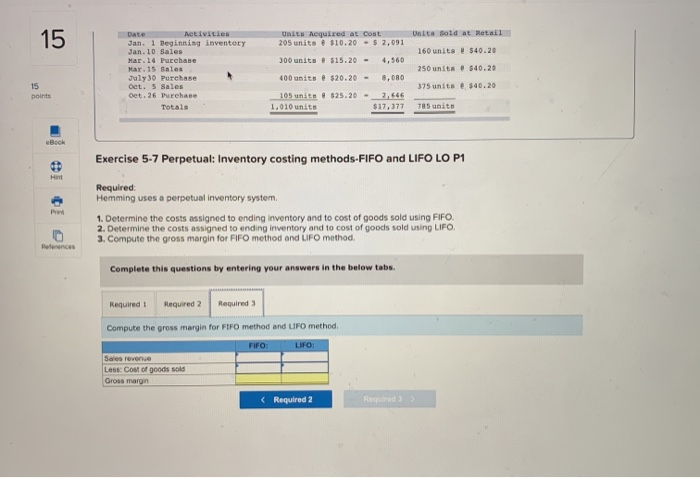 acquired at Cost Units Sold at Retail Jan. 1 Beginning inventory 205