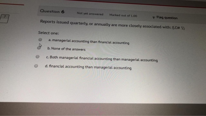 through the company's facilities. Question Not yet answered Marked out of 1.00