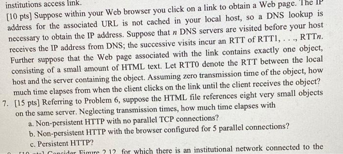 need onlyproblem 7! thanks IP institutions access link. [10 pts] Suppose within