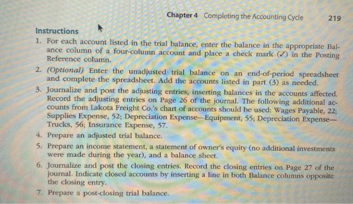  someone please help me make this accounting cycle! Instructions 1. For