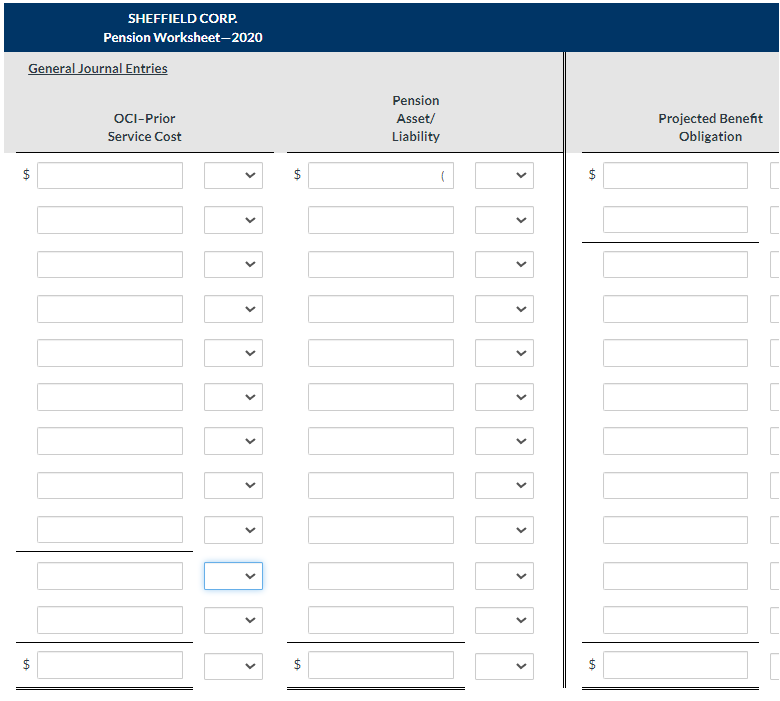 long question. Thank you!! The following defined nension data of Sheffield Corn.