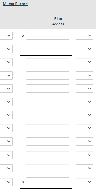 annlv to the vear 2020. For 2020 , prepare a pension worksheet
