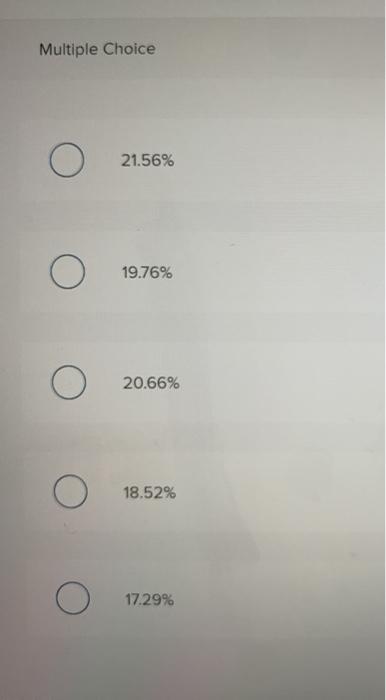 of 10.80 percent. Based on the following information, what is the stock's