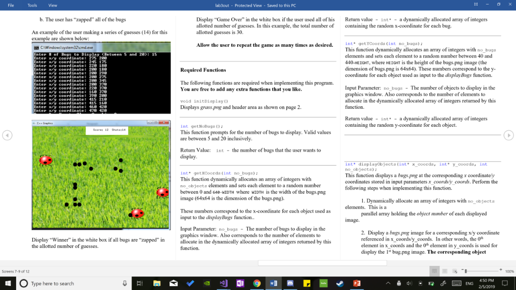 use the dispfyPNG function in order to display these bug images. The