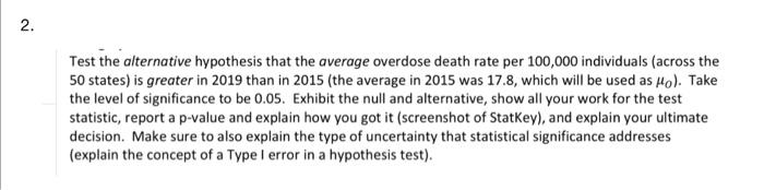 Overdose Death Rate (per 100.000) 16.3 178 250 135 15 18 34.7