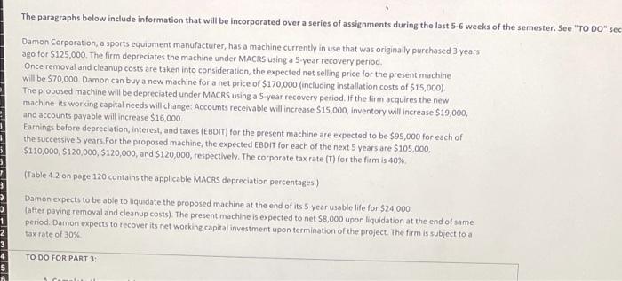 Proposed Machine Year 0 Year 1 Year 2 Year 3 Year 4