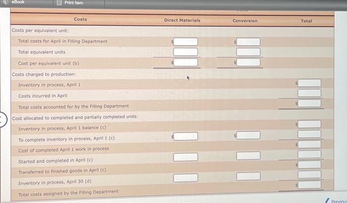 cooking and filling processes. Materials are entered from the cooking process at