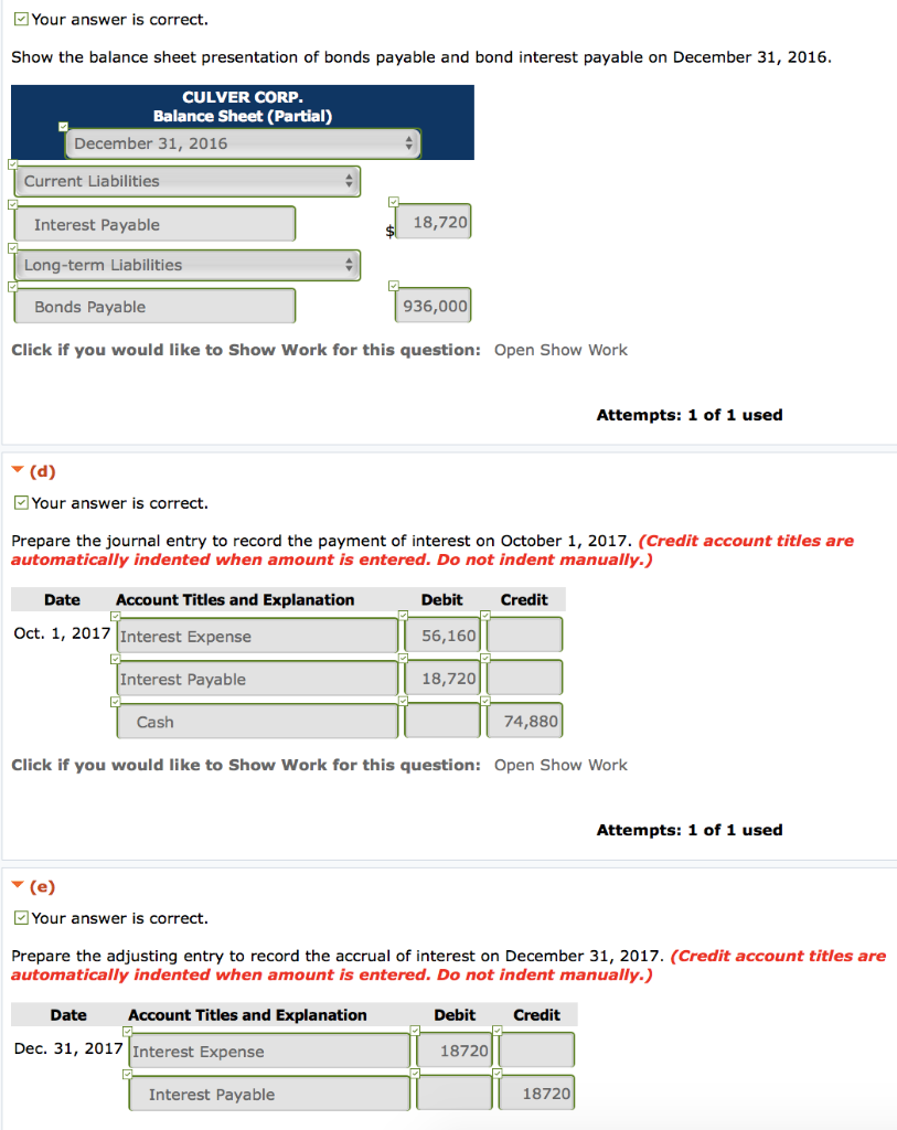 issued $936,000, 8%, 10-year bonds at face value. The bonds were dated