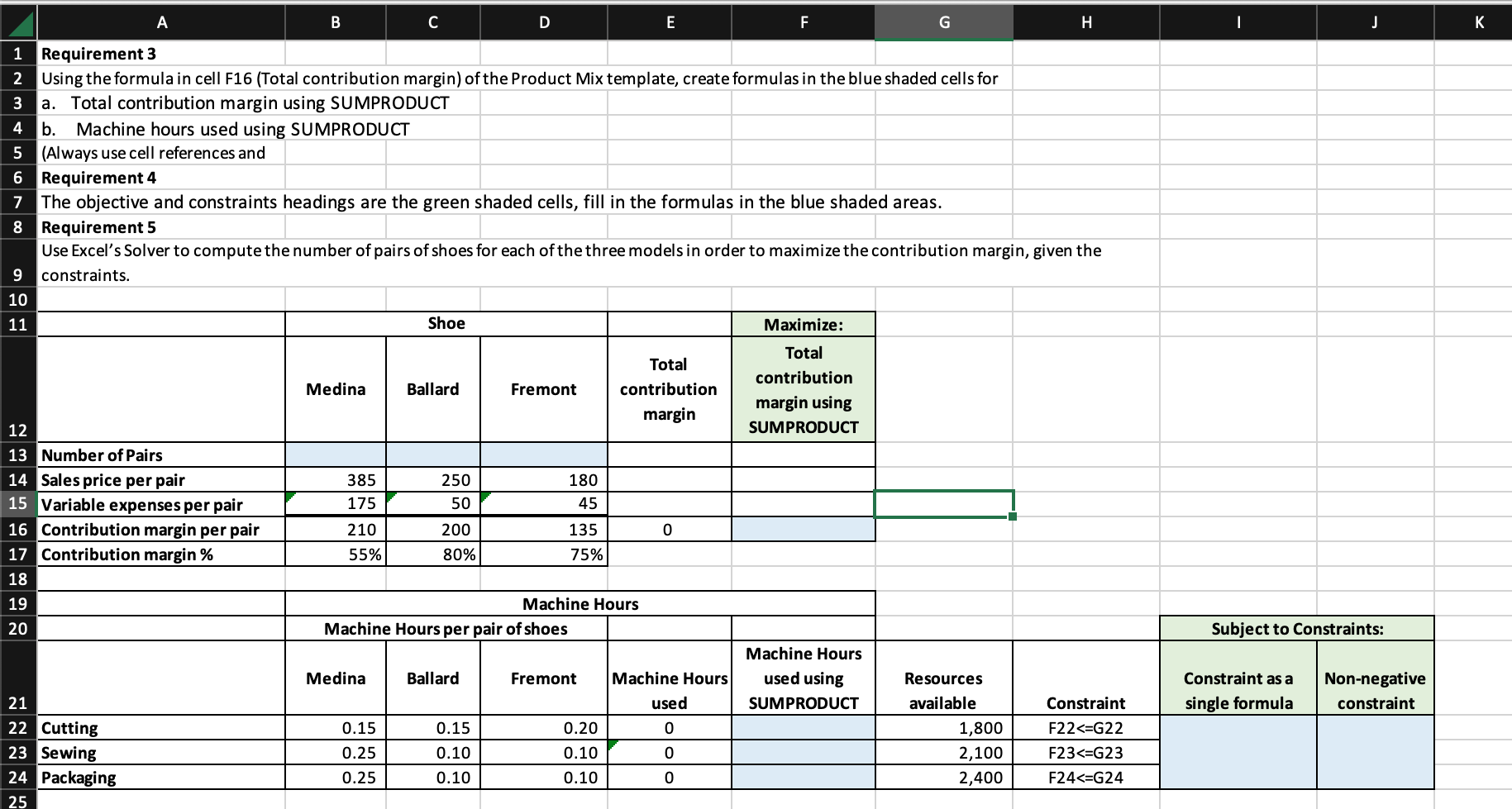 IN ADVANCE!!! 2 2 Using Excel to make business decisions and calculate