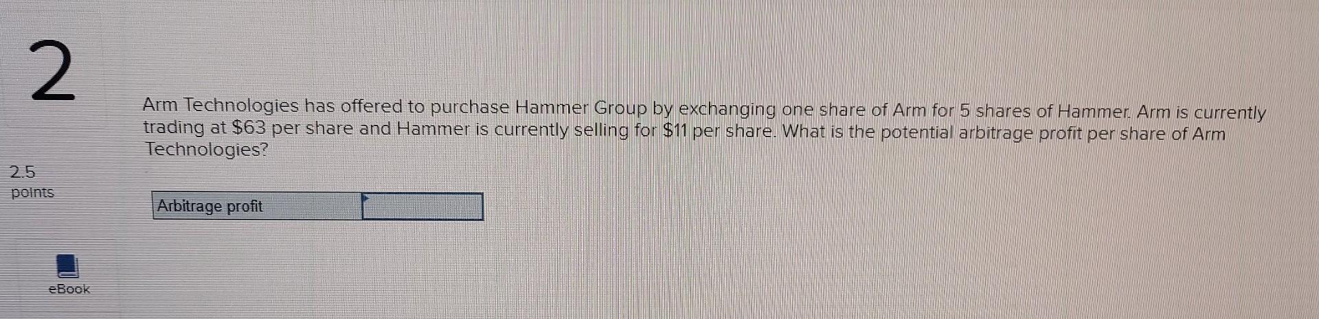  Arm Technologies has offered to purchase Hammer Group by exchanging one