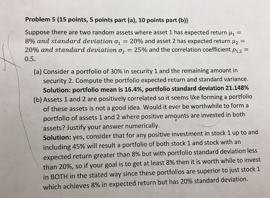 Problem 5 (15 points, 5 points part (a), 10 points part