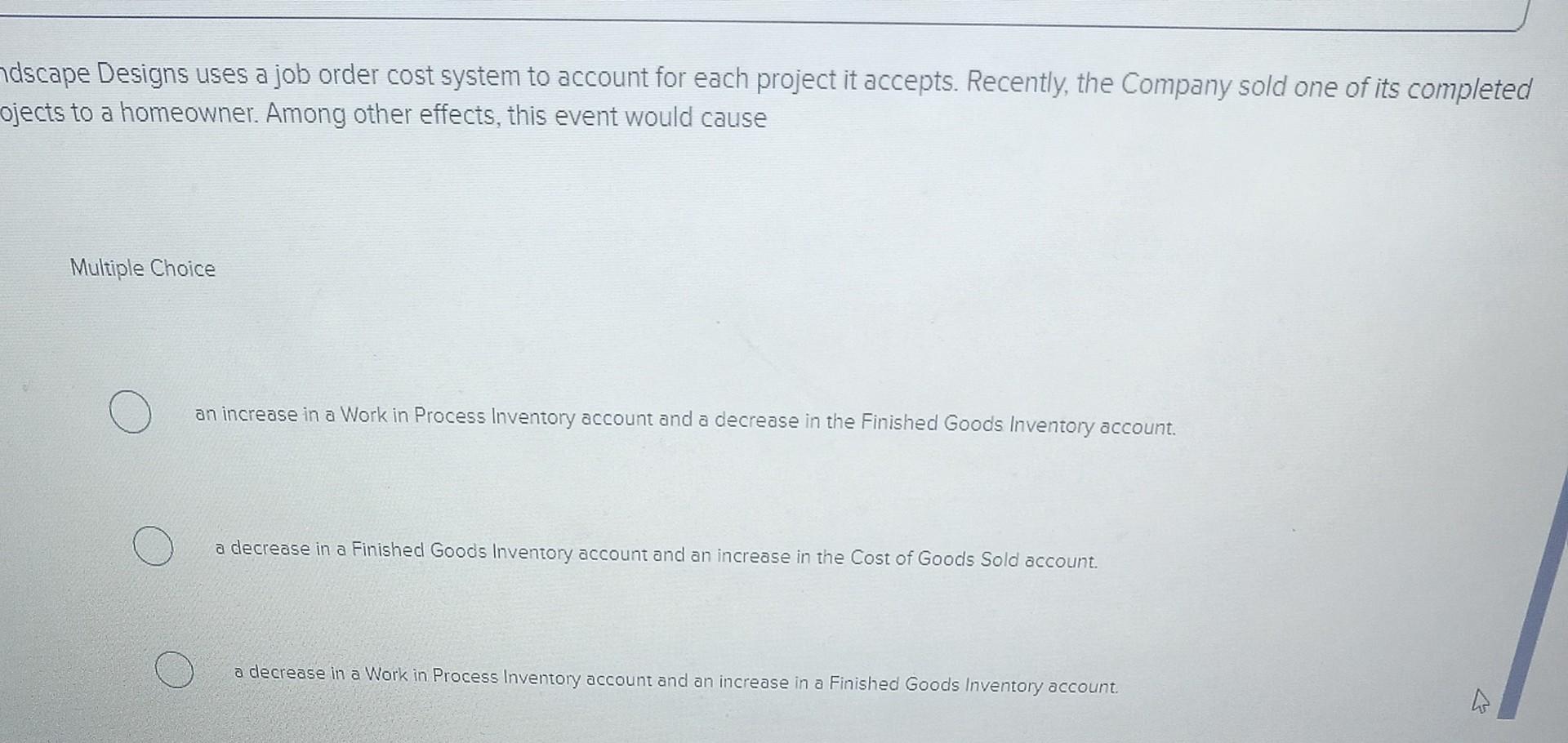 Multiple Choice $71 $469 Which of the following items would not appear