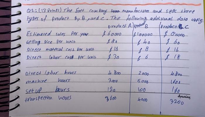  I want the complete solution with the steps, please Q2: (13