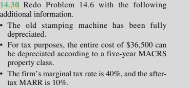  only need question 14.30 14.30 Redo Problem 14.6 with the following