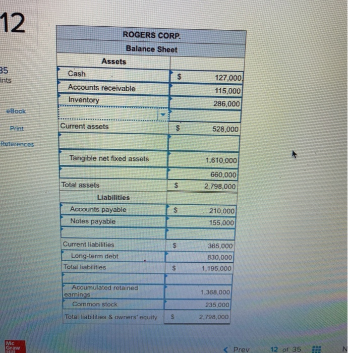 following information: Cash = $127,000; Patents and copyrights $660,000; Accounts payable =
