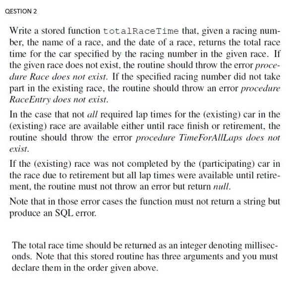 raceDate DATE, raceTime TIME, raceVenue VARCHAR(30), raceLaps TINYINT UNSIGNED, PRIMARY KEY (raceName,raceDate),