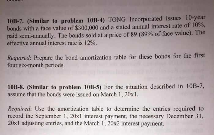  10B-8 (have 10B-7 pictured for reference) 10B-7. (Similar to problem 10B-4)