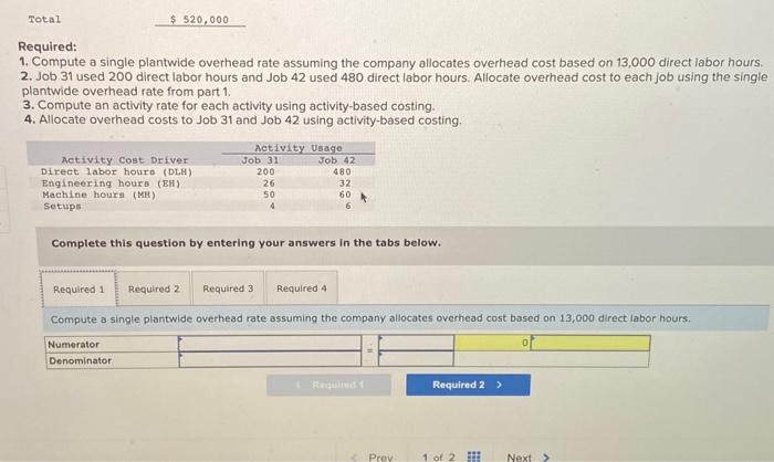 assuming the company allocates overhead cost based on 13,000 direct labor hours,