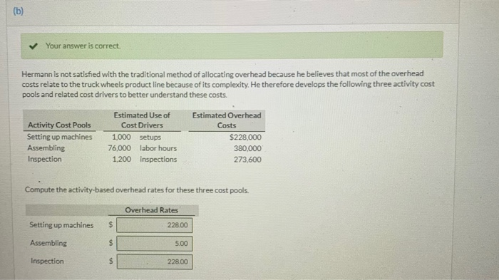 the amount of overhead to assign to each product line, the controller,