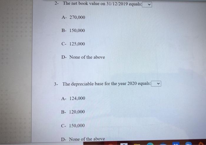 Company. purchased equipment for JD 284.000 which was estimated to have a