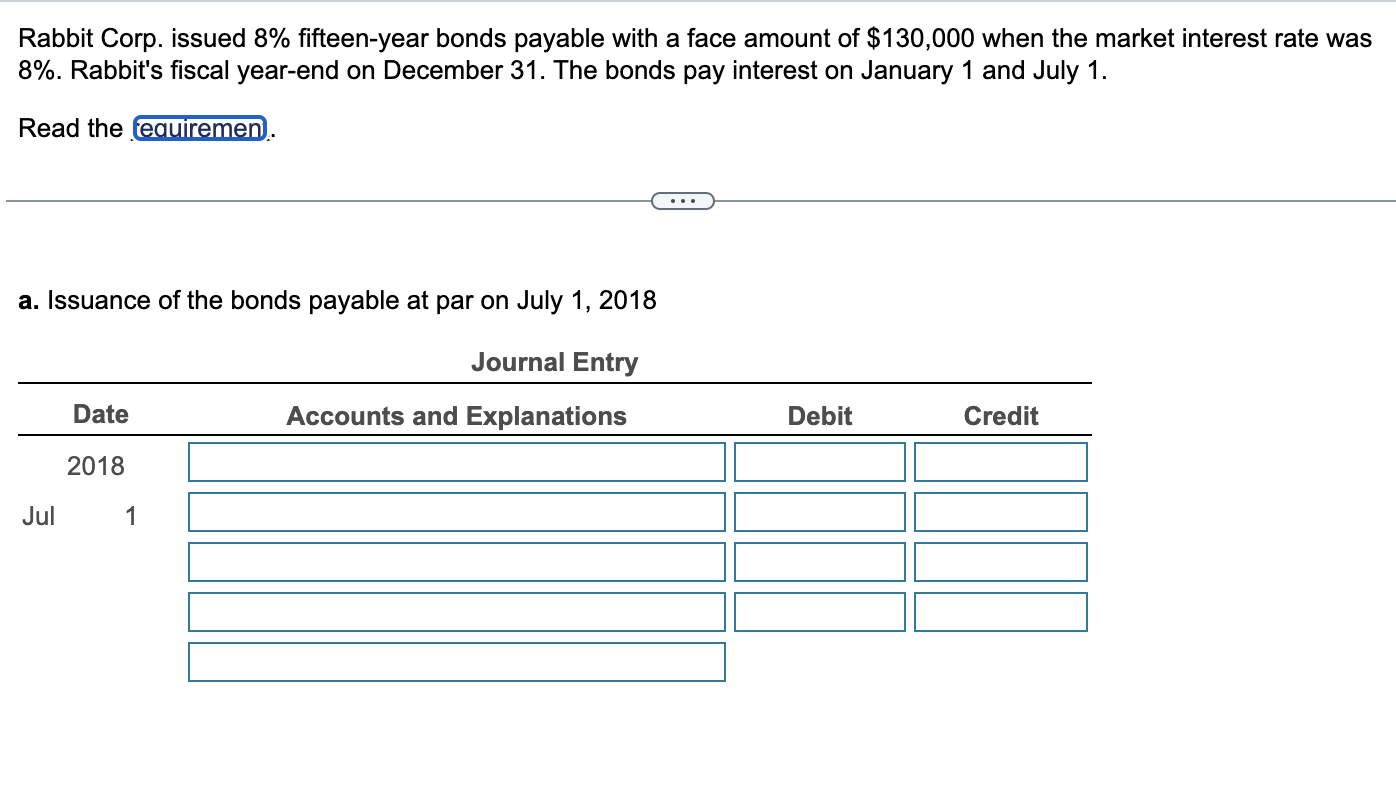  Please do all requirements! (A-D) Journalize the following transactions for Rabbit.