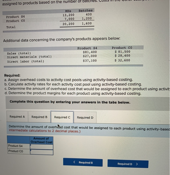 to the activity cost pools' consumption of resources. Equipment depreciation (total) Indirect