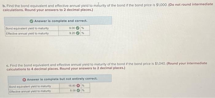 coupon payments at a coupon rate of 9%. Required: a. Find the