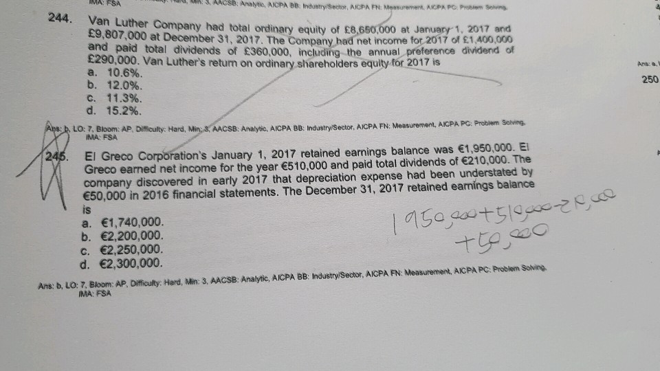 no. 245 I can't understand why the answer is b, not