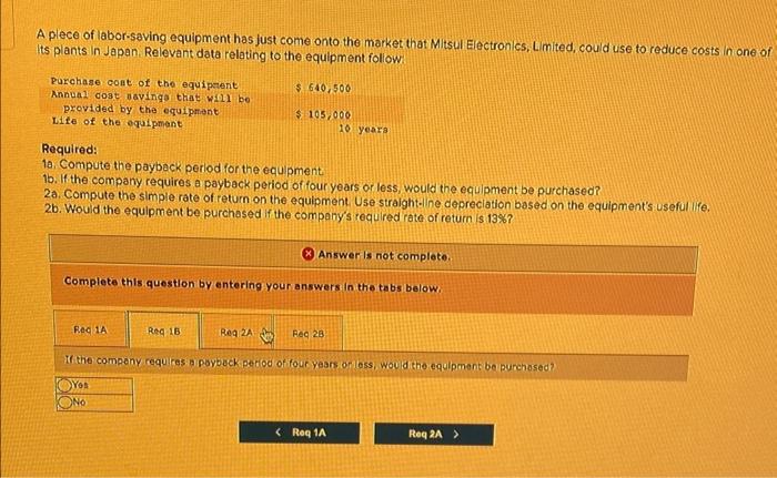 plece of labor-saving equipment has just come onto the market that Mlisui