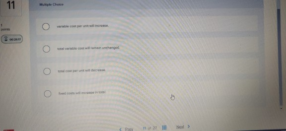 10.000 units of a product were manufactured the cost per unt was