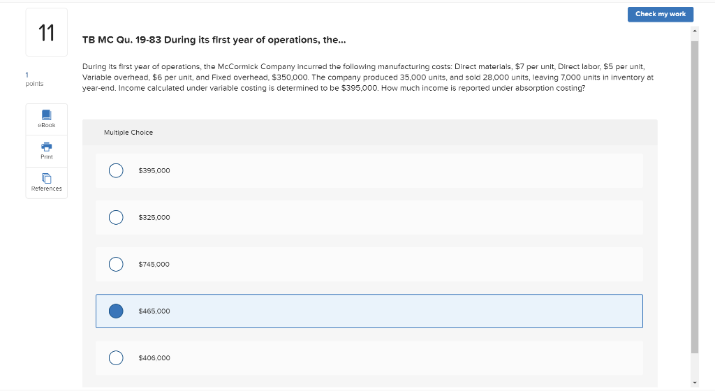 So I can check what the correct answer is but it won't
