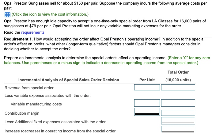 labor 14 Variable manufacturing overhead.. Variable marketing expenses 25 Fixed manufacturing overhead