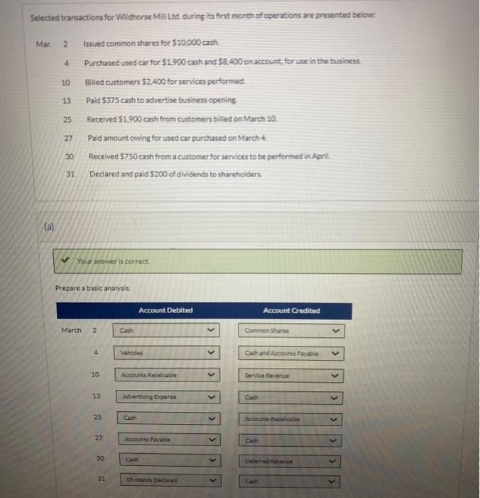  Prepare an equation analysis. (If a transaction results in decrease in