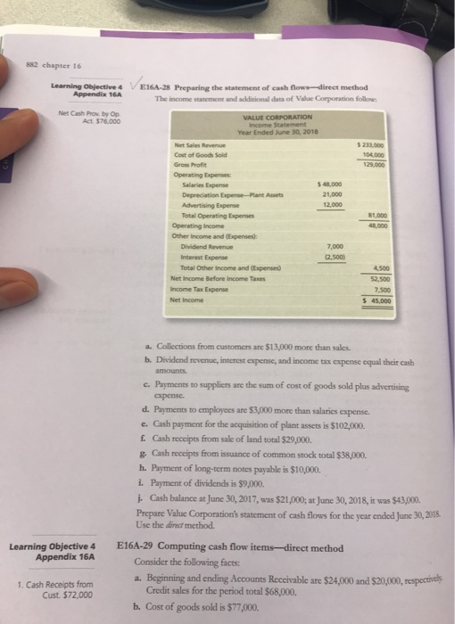  882 chapter 16 Learning Objective 4 Appendix 16A E16A-28 Preparing the
