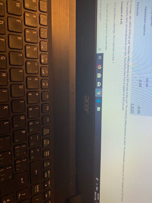 a large retailer of winter sports equipment. uctions Here is an income