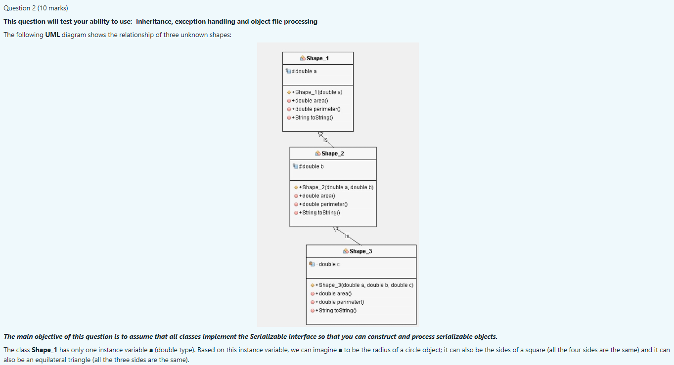 Question 2 (10 marks) This question will test your ability to use:
