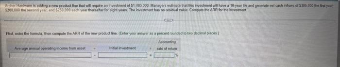  Archer Hardware is adding a new product line that will require