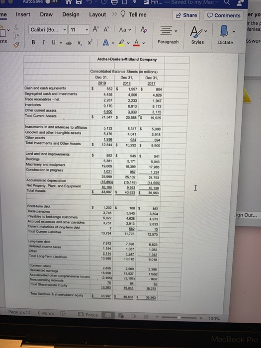 ratio for 2019? a. 6.56 b. 7.34 O c. 8.23 O d.