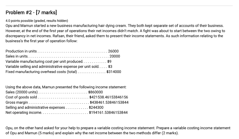 Enterprise sells packaged baby foods for $50/unit and is preparing budget for