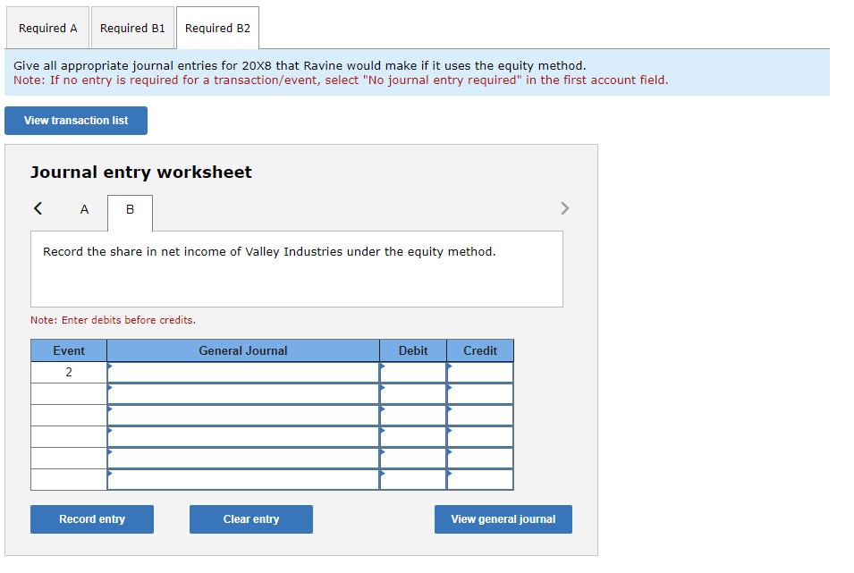 first account field. Journal entry worksheet Record the unrealized gain from Valley