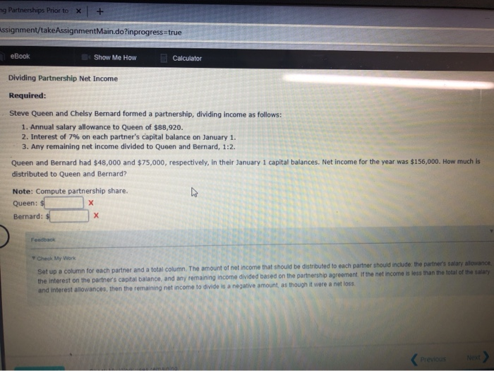  Assignment/take AssignmentMain.do?inprogress=true eBook Show Me How E Calculator Dividing Partnership Net