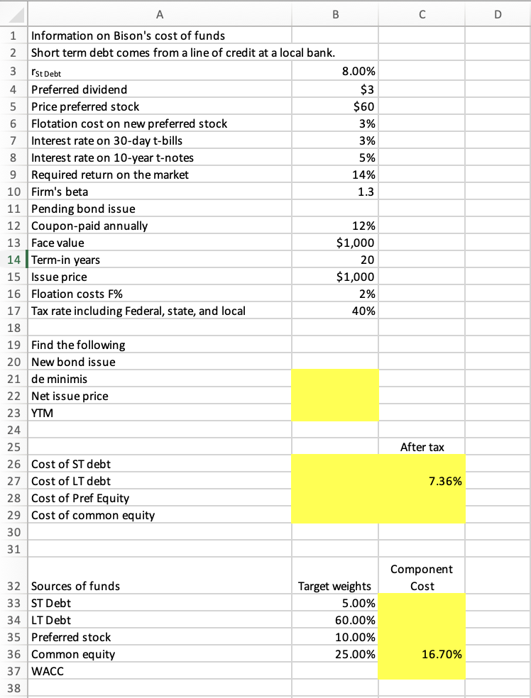  Please I need help filling it out, please use excel and